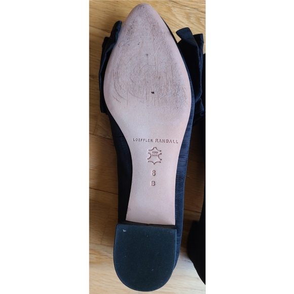 Loeffler Randall Noa Bow Flats Black Size 8 Balletcore Cottagecore Whimsigoth - Picture 11 of 16